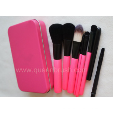 Custom Logo Nylon Hair 7PCS Pink Cosmetic Makeup Brush Set